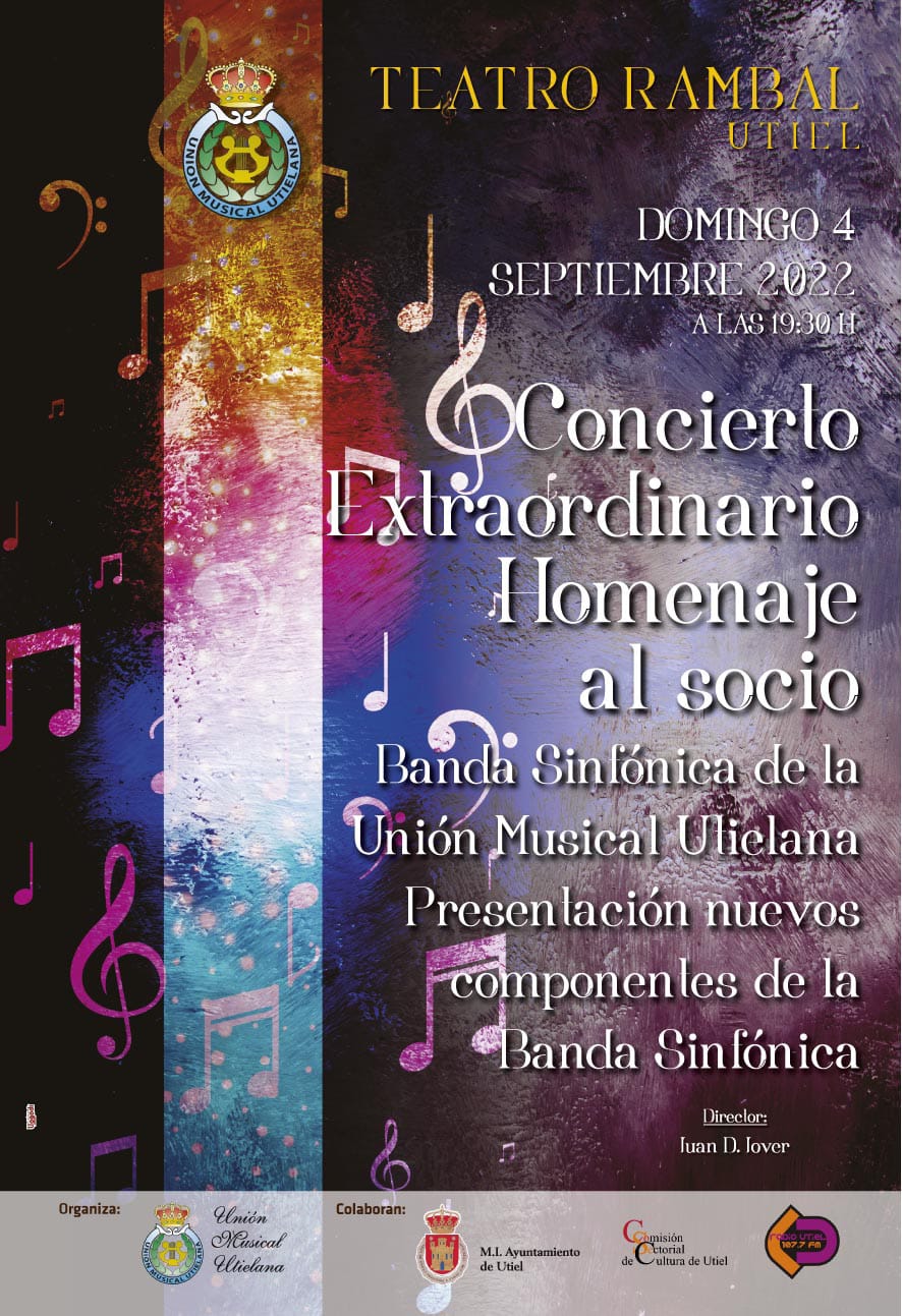 Cartel del Concierto Extraordinario de Homenaje al Socio 2022