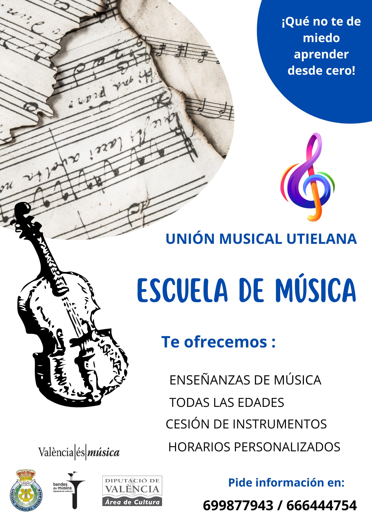 cartel inicio de curso escuela de música