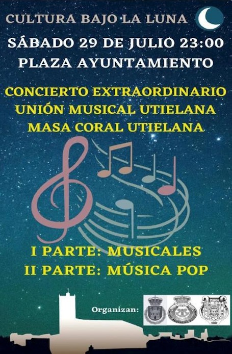 cartel concierto cultura bajo la luna utiel