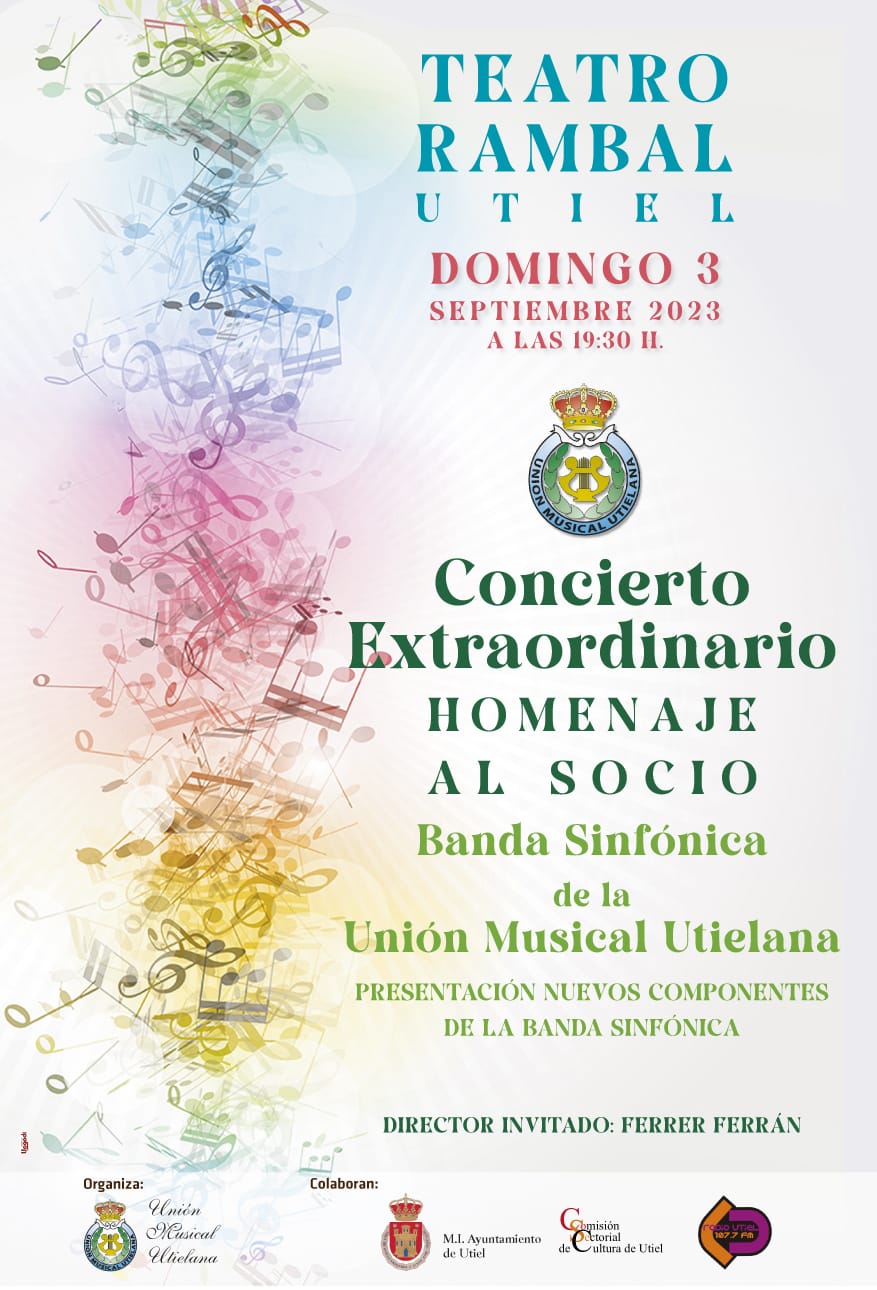 cartel concierto extraordinario Homenaje al Socio de la UMU