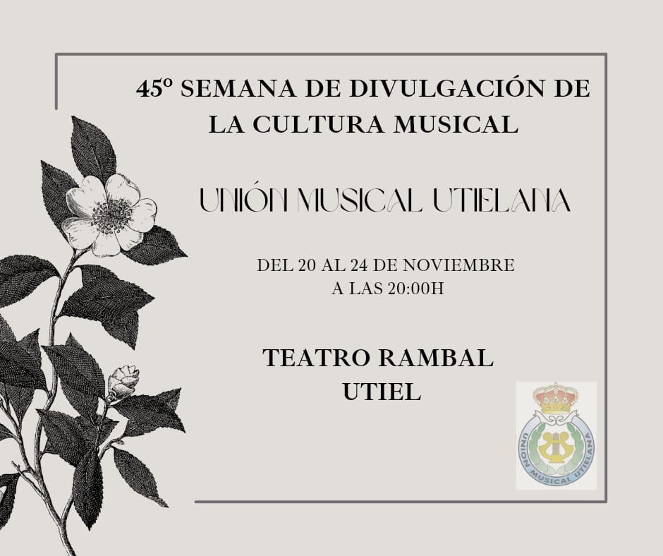 cartel 45 semana de la duvulgación musical de Utiel
