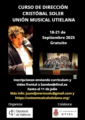 Últimos días para inscripciones al Curso de Dirección Musical con el Maestro Cristóbal Soler